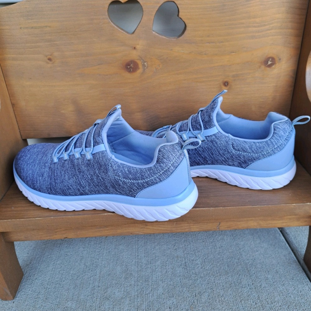 Athletic Works Women's Blue Odor Control Slip-On Shoes, Size 9.5 W - Picture 3 of 7